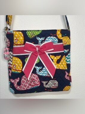 N Gil Crossbody Quilted Whale Bag with Flip Flop Charm NWT
